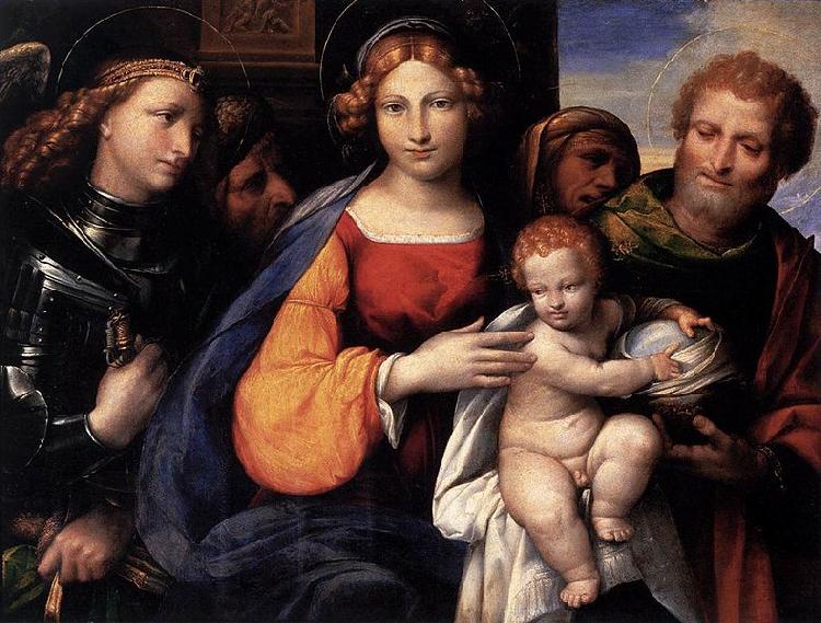  Virgin and Child with Saints Michael and Joseph